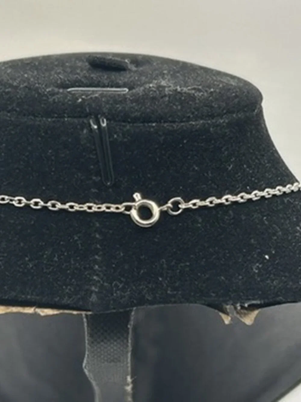 Vintage Real Silver Cross Pendant Cutout Chain Plated Stainless Steel Necklace
